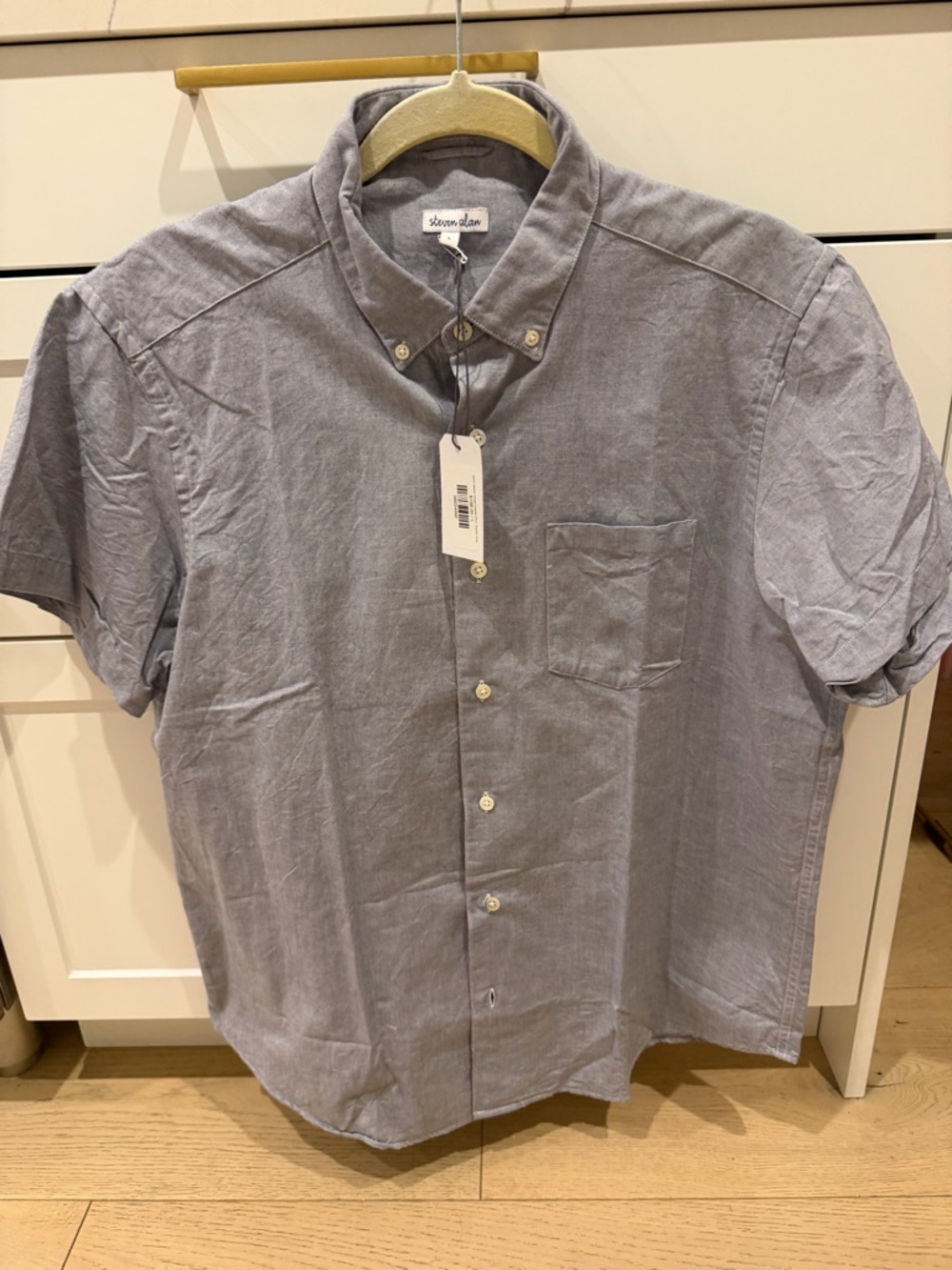 Steven Alan single needle s s shirt size L